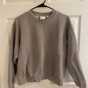 TNA Light Brown Crewneck Sweater Relaxed Fit